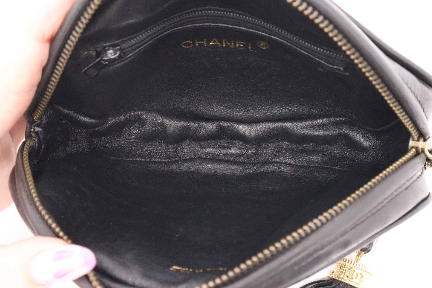 Chanel Pouch in Black Leather