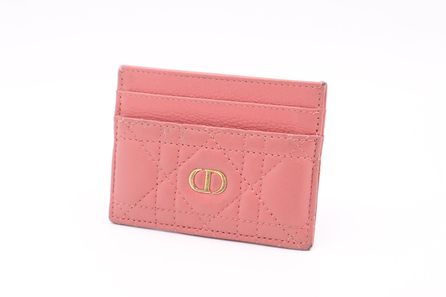 Dior Card Case in Pink Leather