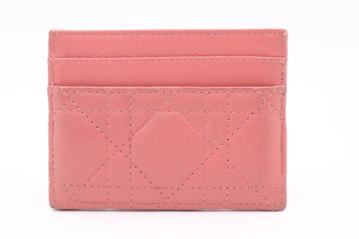 Dior Card Case in Pink Leather