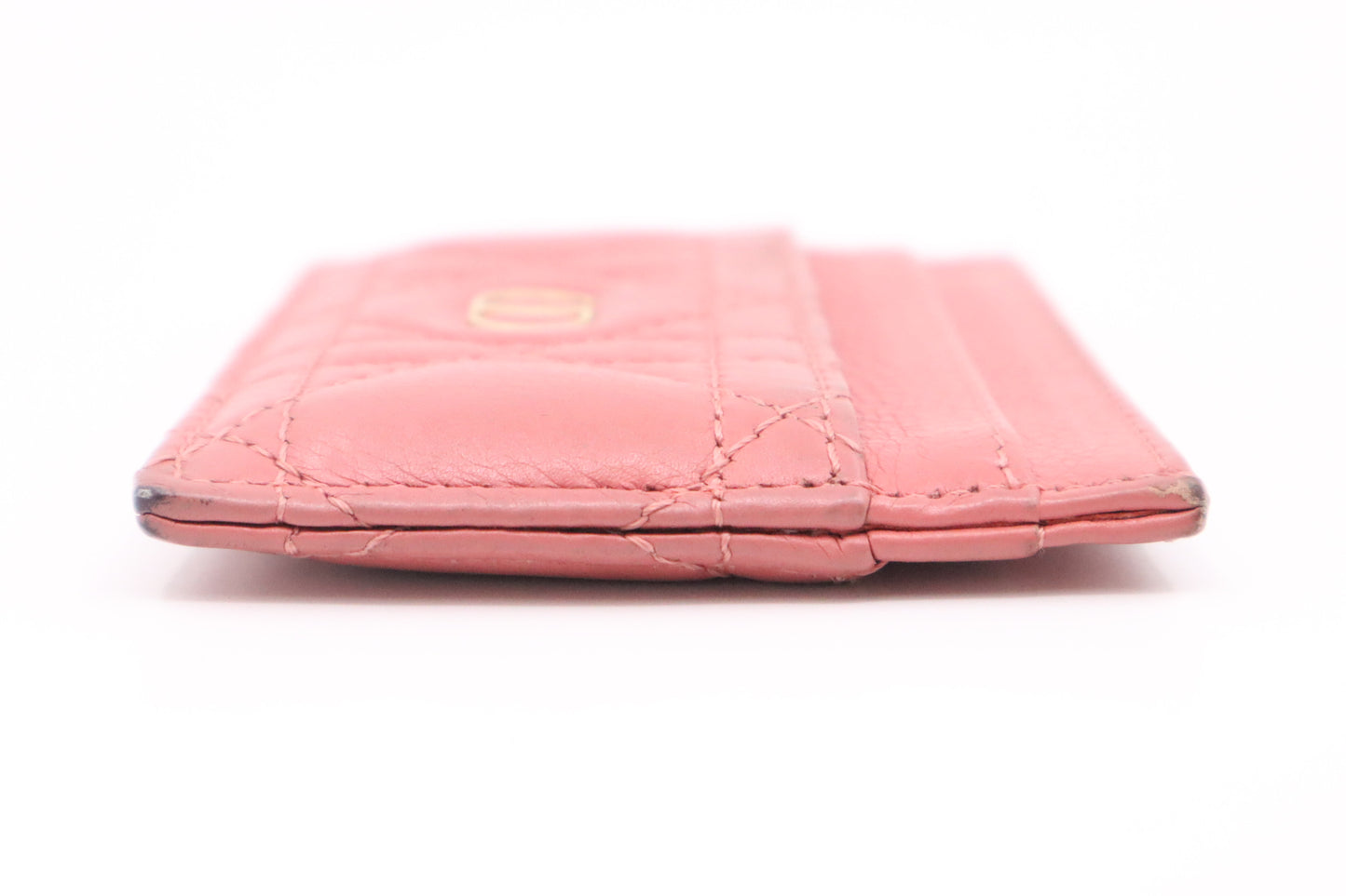 Dior Card Case in Pink Leather