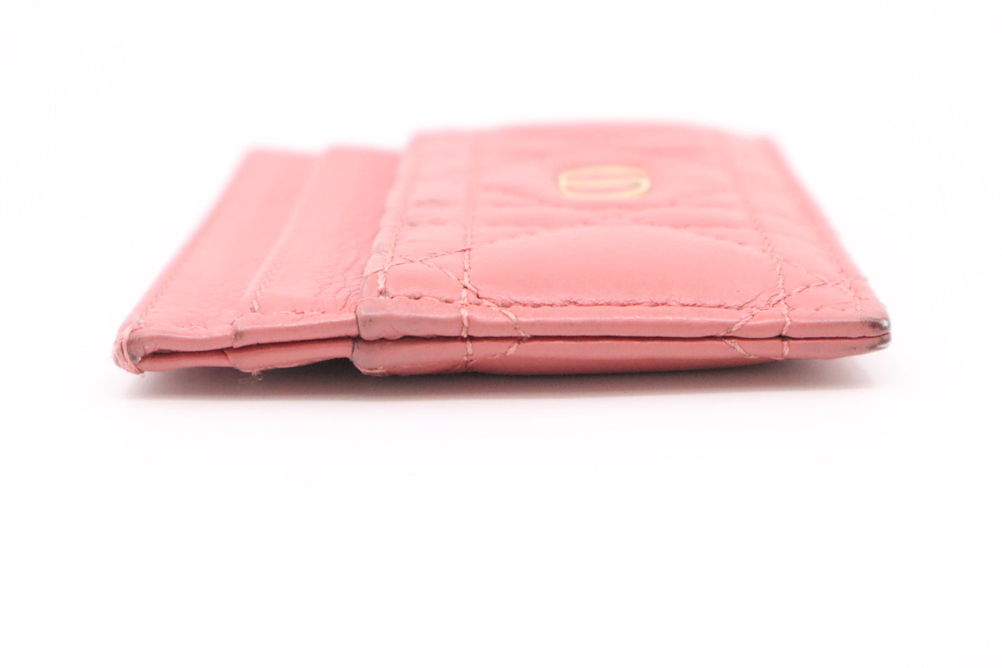 Dior Card Case in Pink Leather