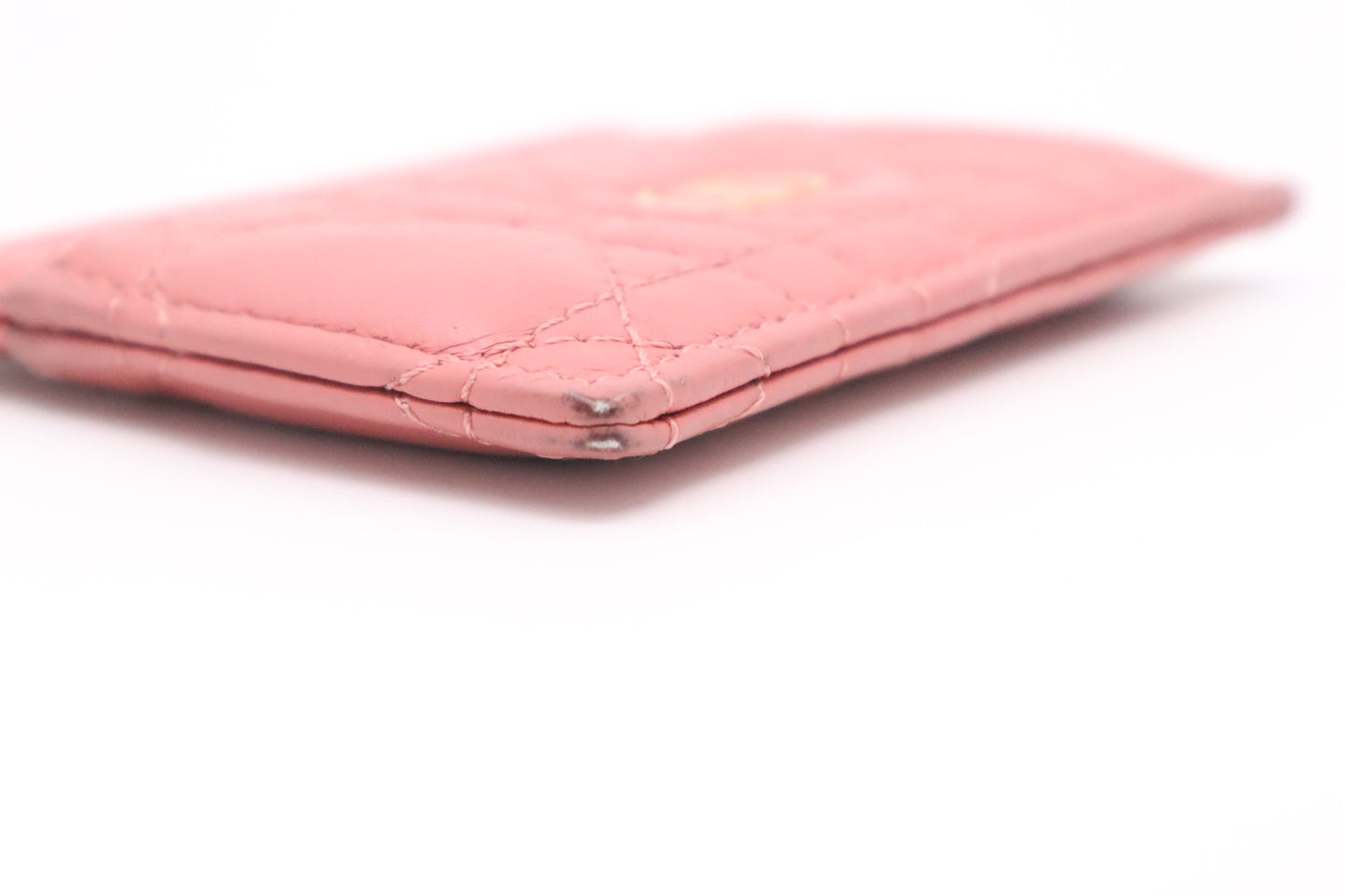 Dior Card Case in Pink Leather