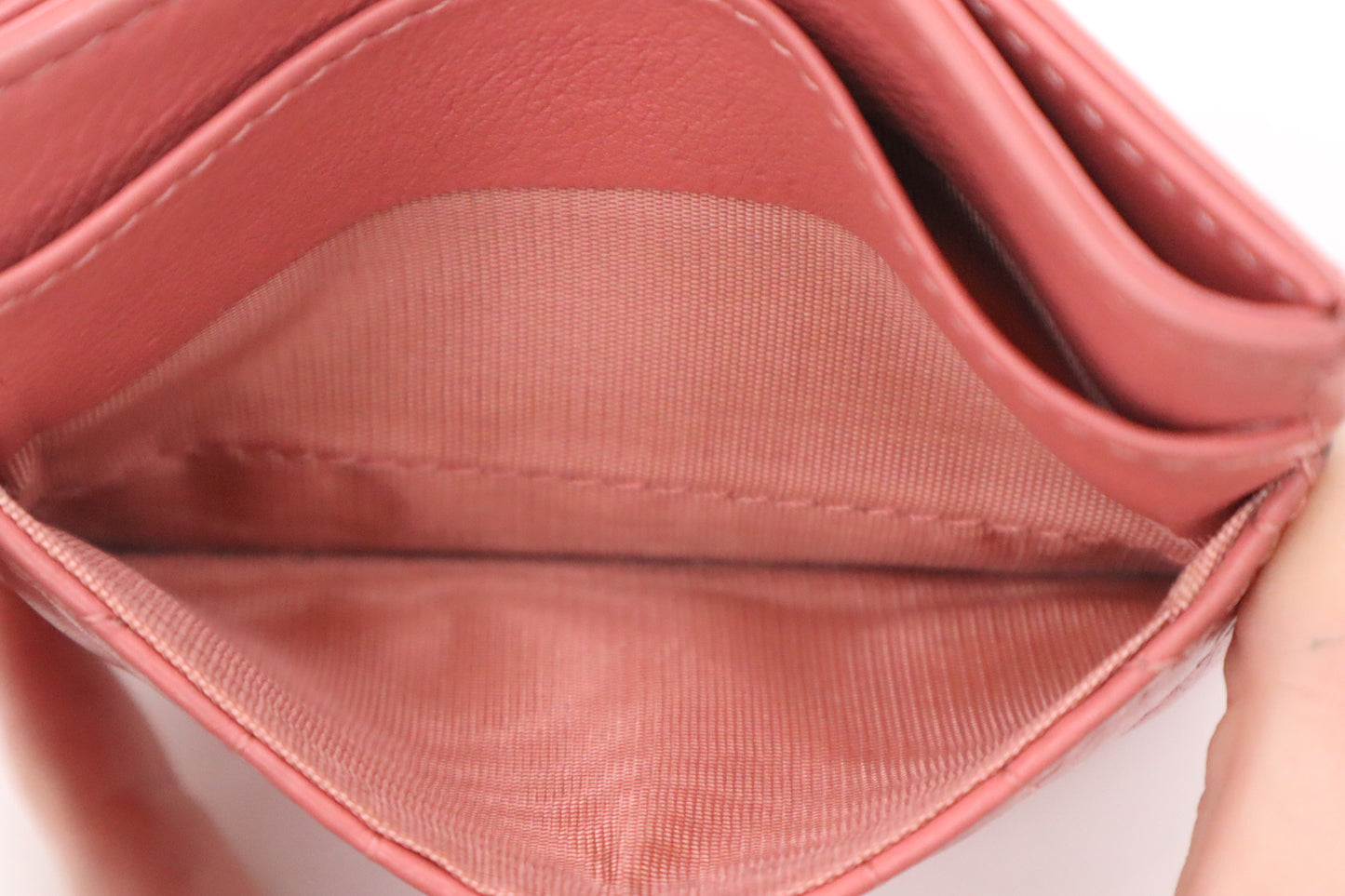 Dior Card Case in Pink Leather