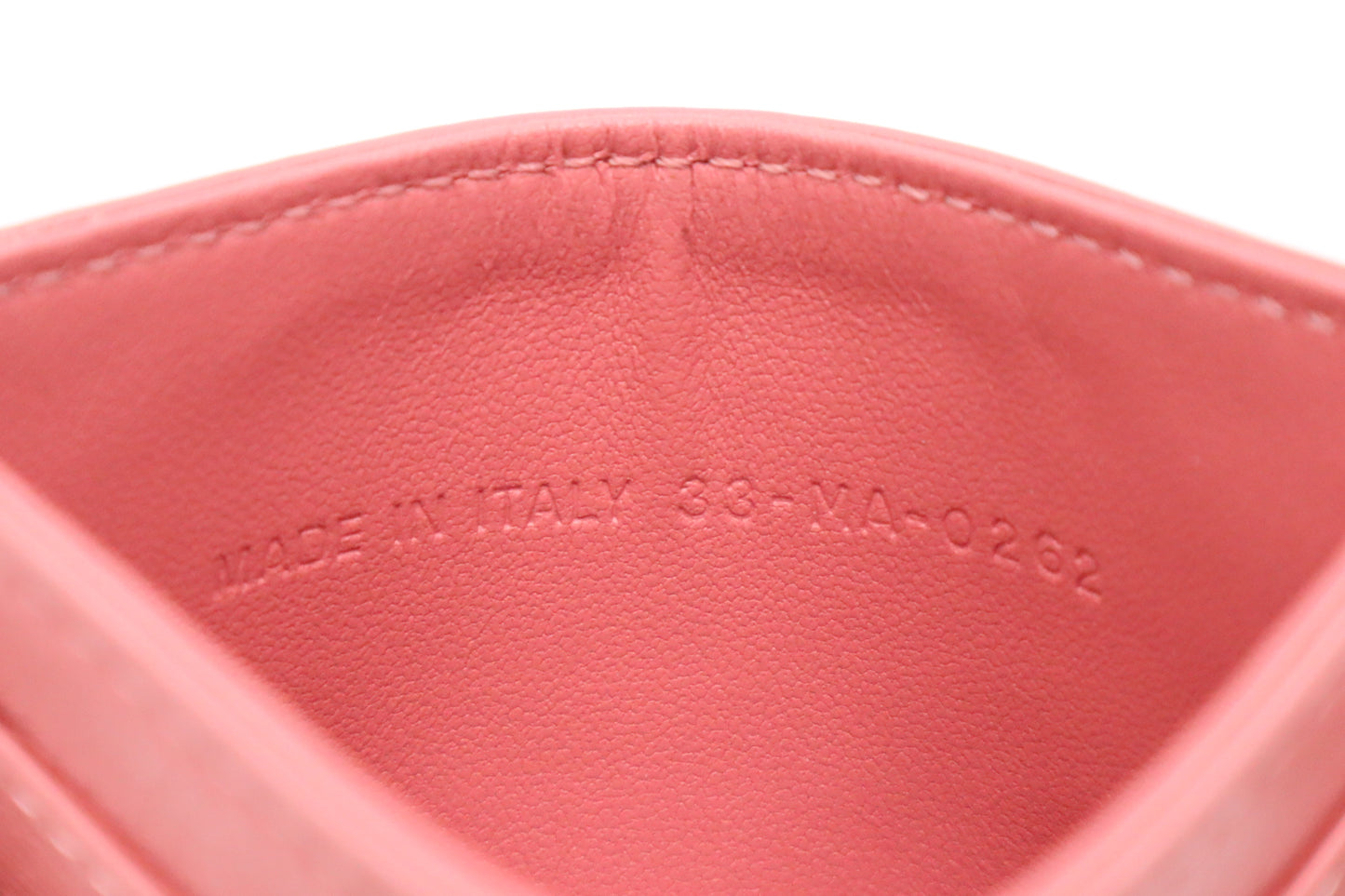 Dior Card Case in Pink Leather