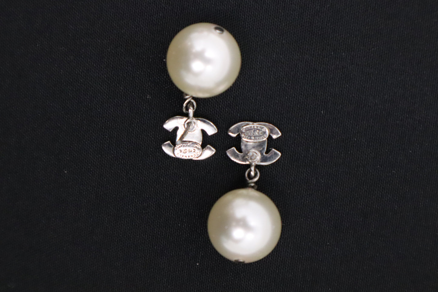 Chanel Rhinestone Pearl Earrings