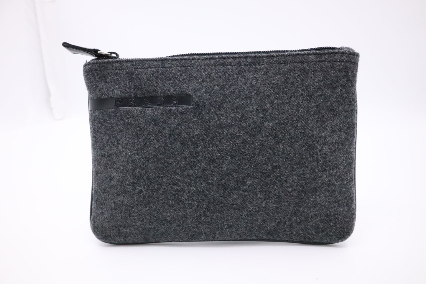 Prada Pouch in Gray Felt