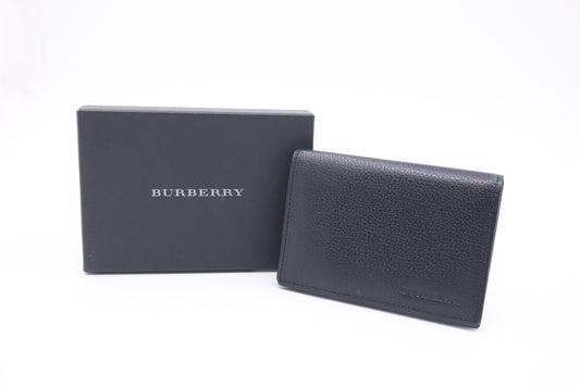 Burberry Card Case in Navy Blue Leather