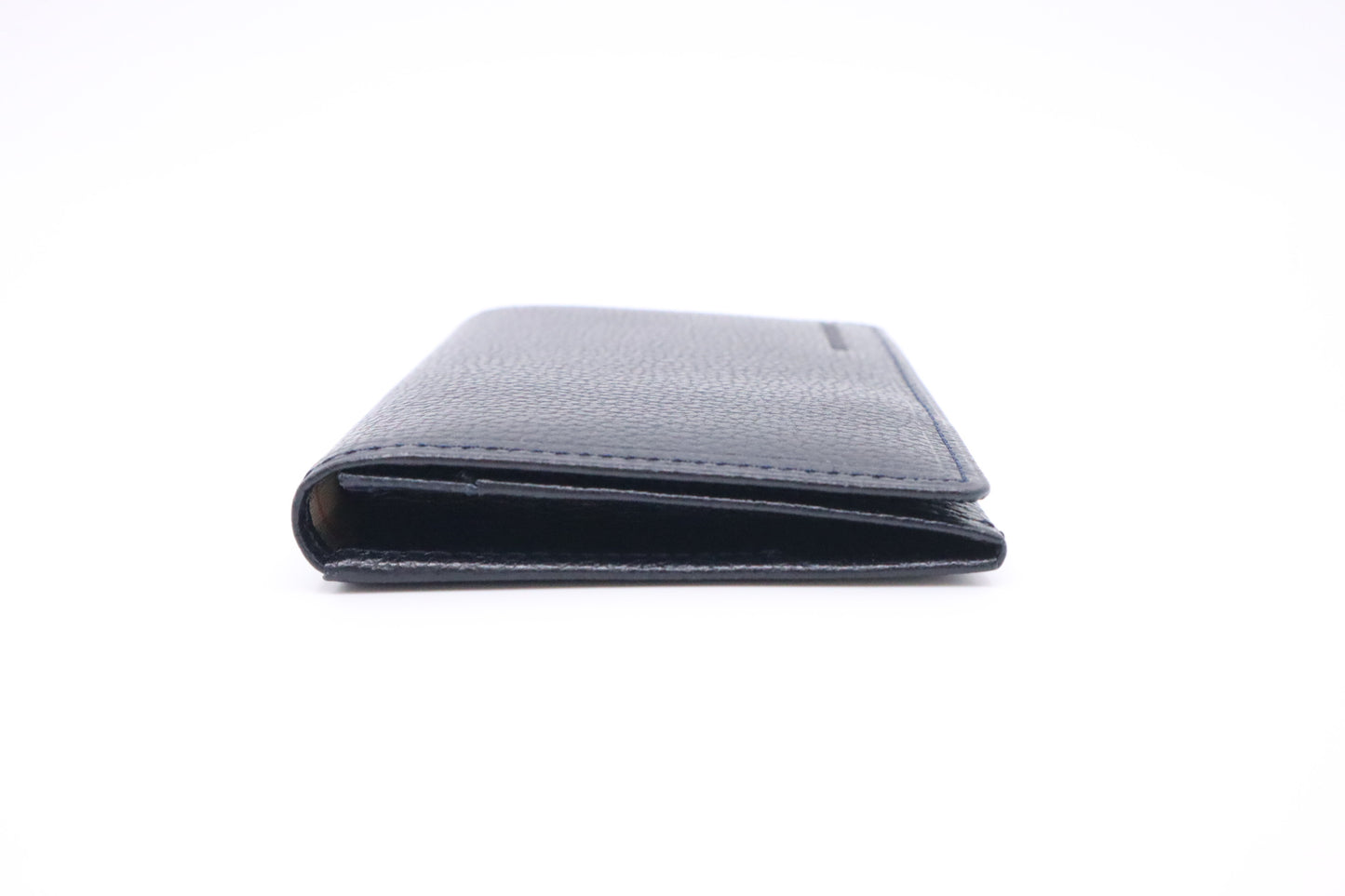 Burberry Card Case in Navy Blue Leather