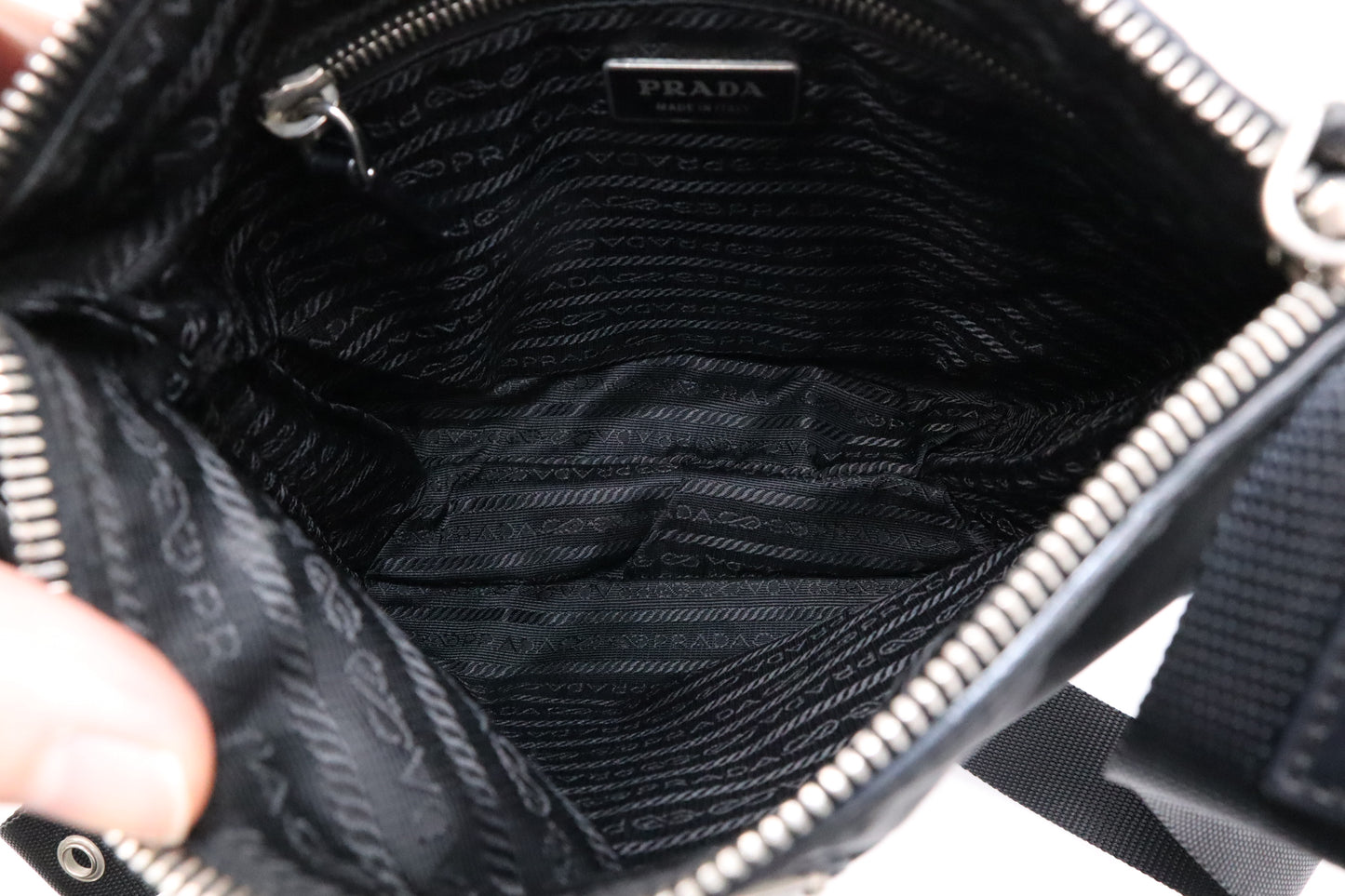 Prada Square Crossbody in Black Nylon