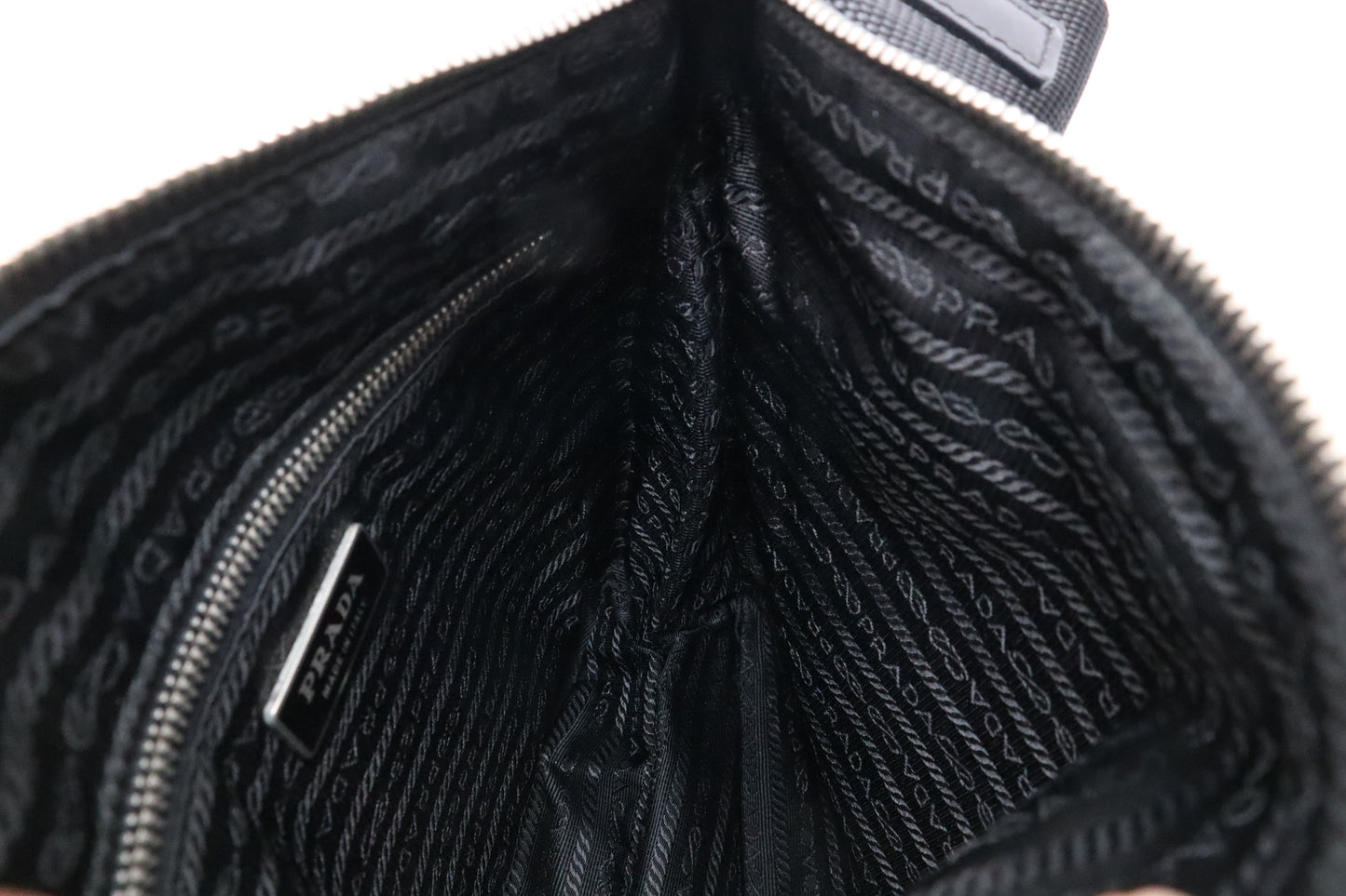 Prada Square Crossbody in Black Nylon