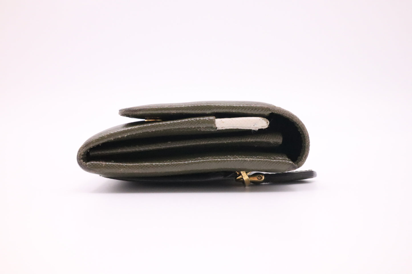 Prada Long Wallet in Military Green Saffiano Leather