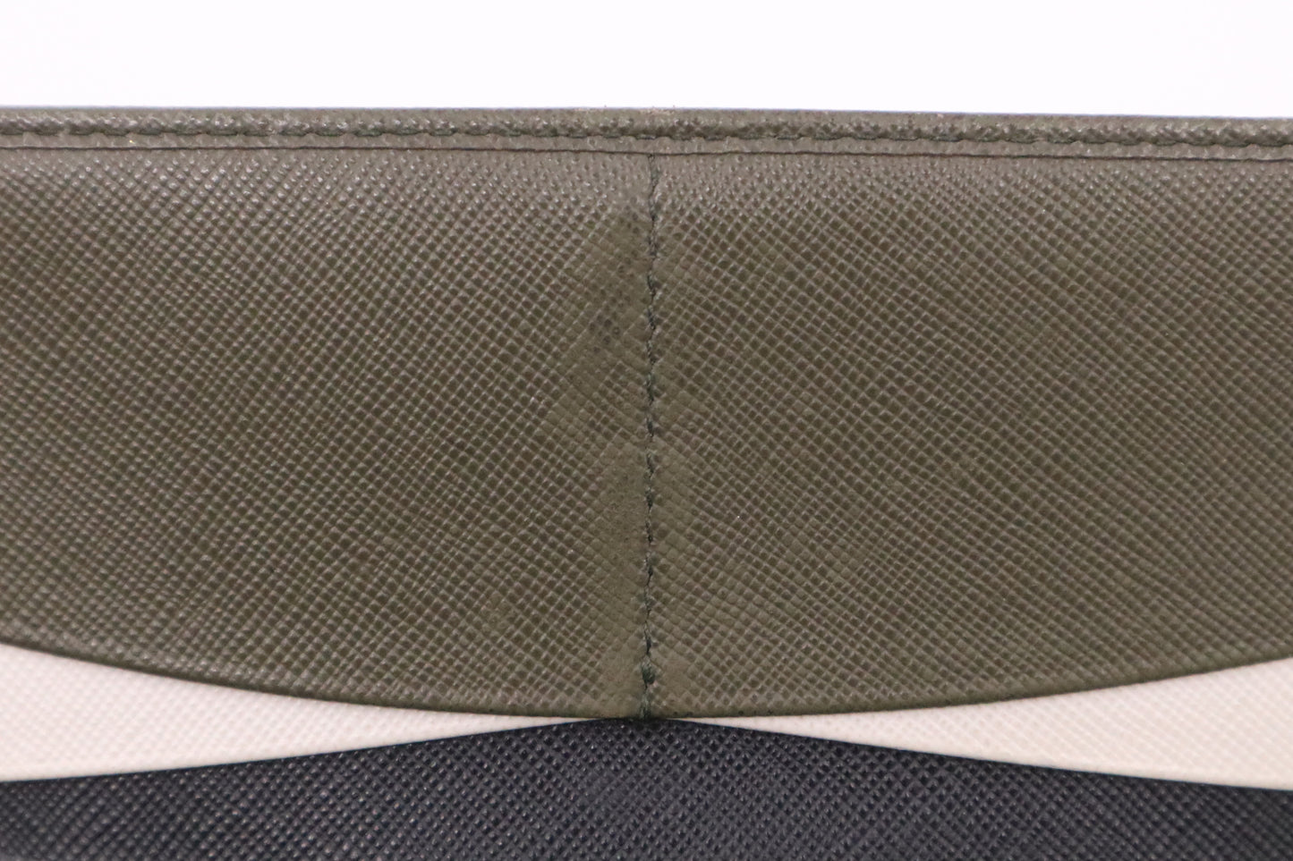 Prada Long Wallet in Military Green Saffiano Leather