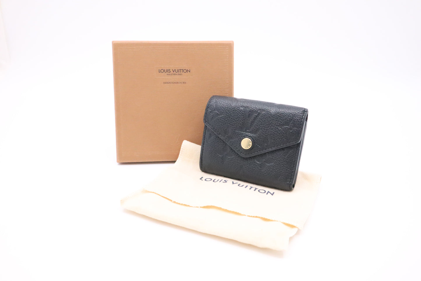 Louis Vuitton Card Case in Black Empreinte Leather