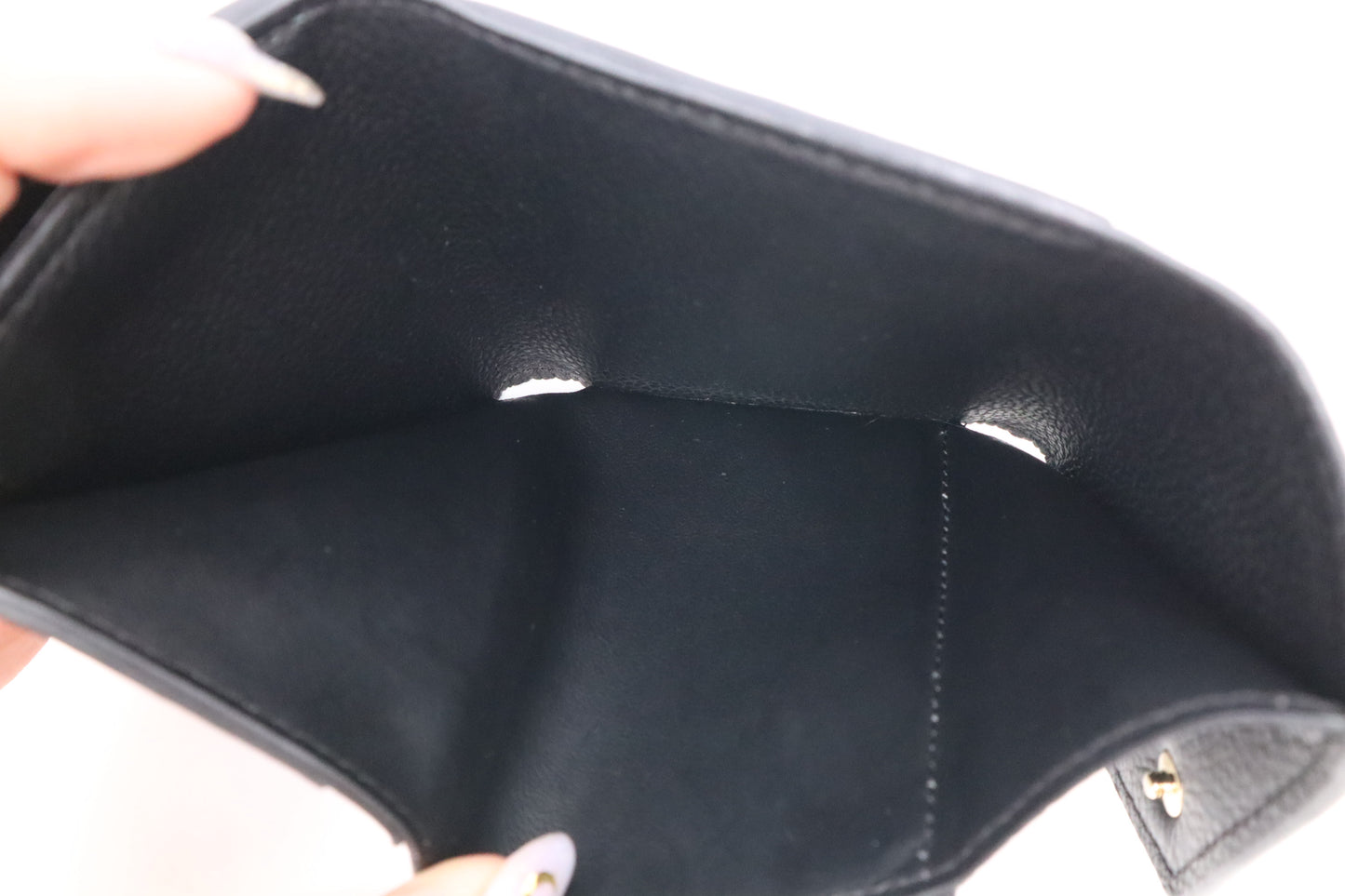 Louis Vuitton Card Case in Black Empreinte Leather