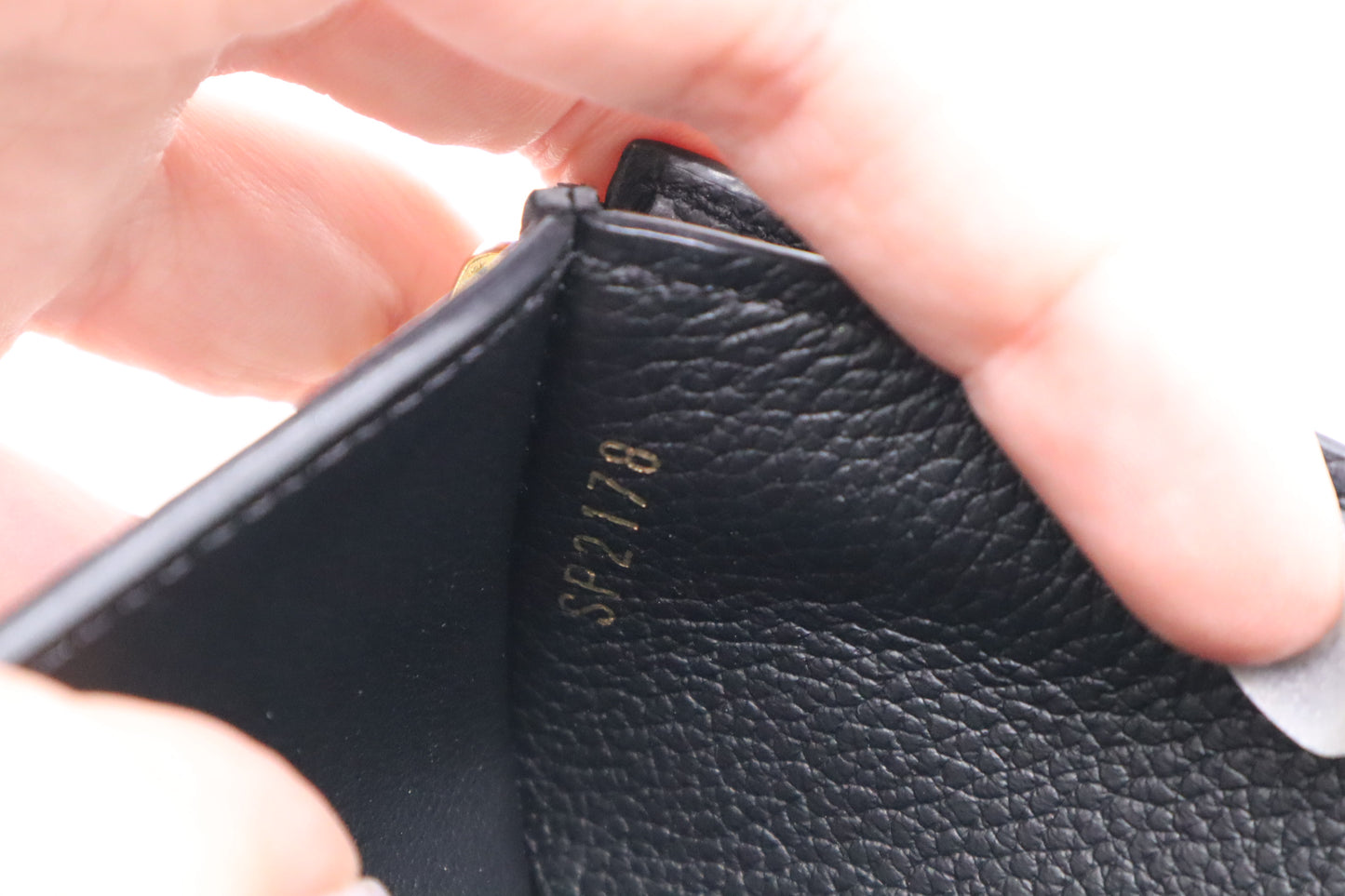 Louis Vuitton Card Case in Black Empreinte Leather