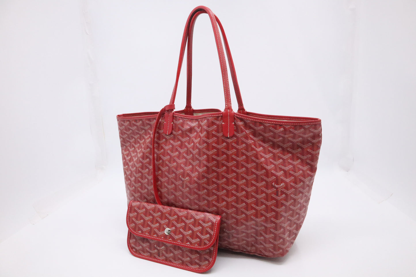 Goyard Saint Louis PM in Red Goyardine Canvas