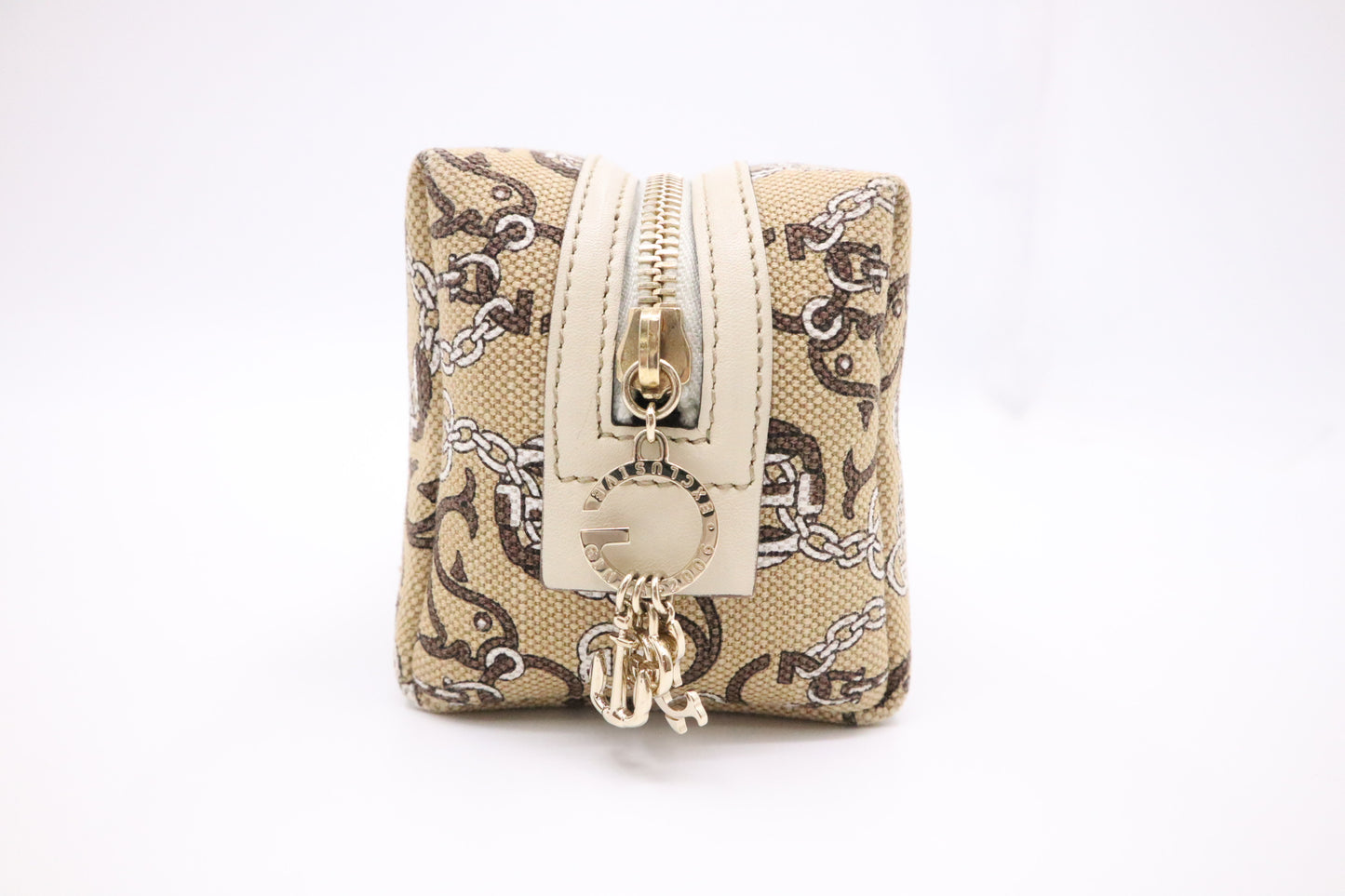 Gucci Anchor & Whale Pouch in Beige Canvas and Cream Leather