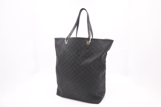 Gucci Large Tote in Black GG Canvas