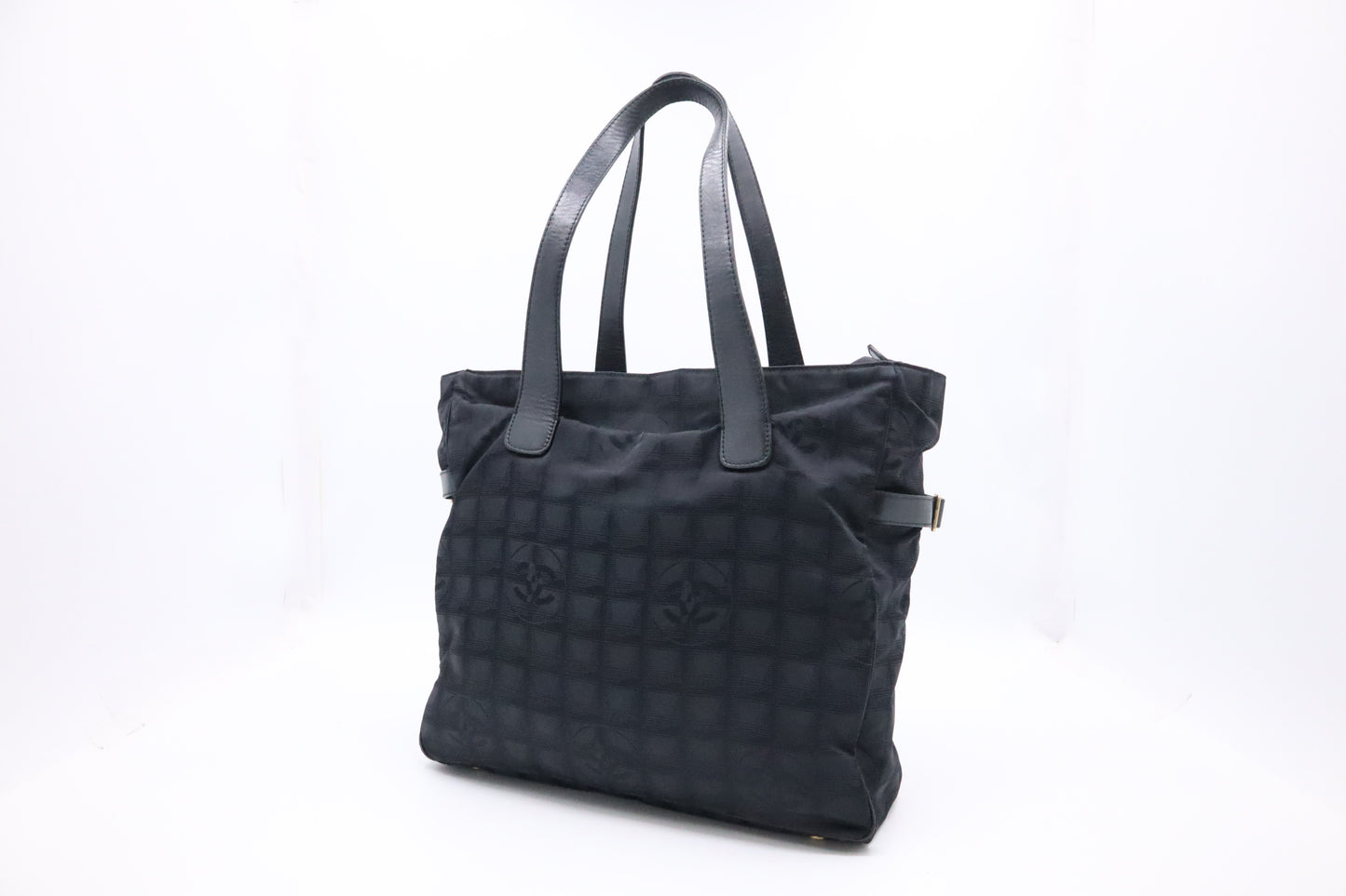 Chanel New Travel Line Tote Shoulder Tote in Black Canvas