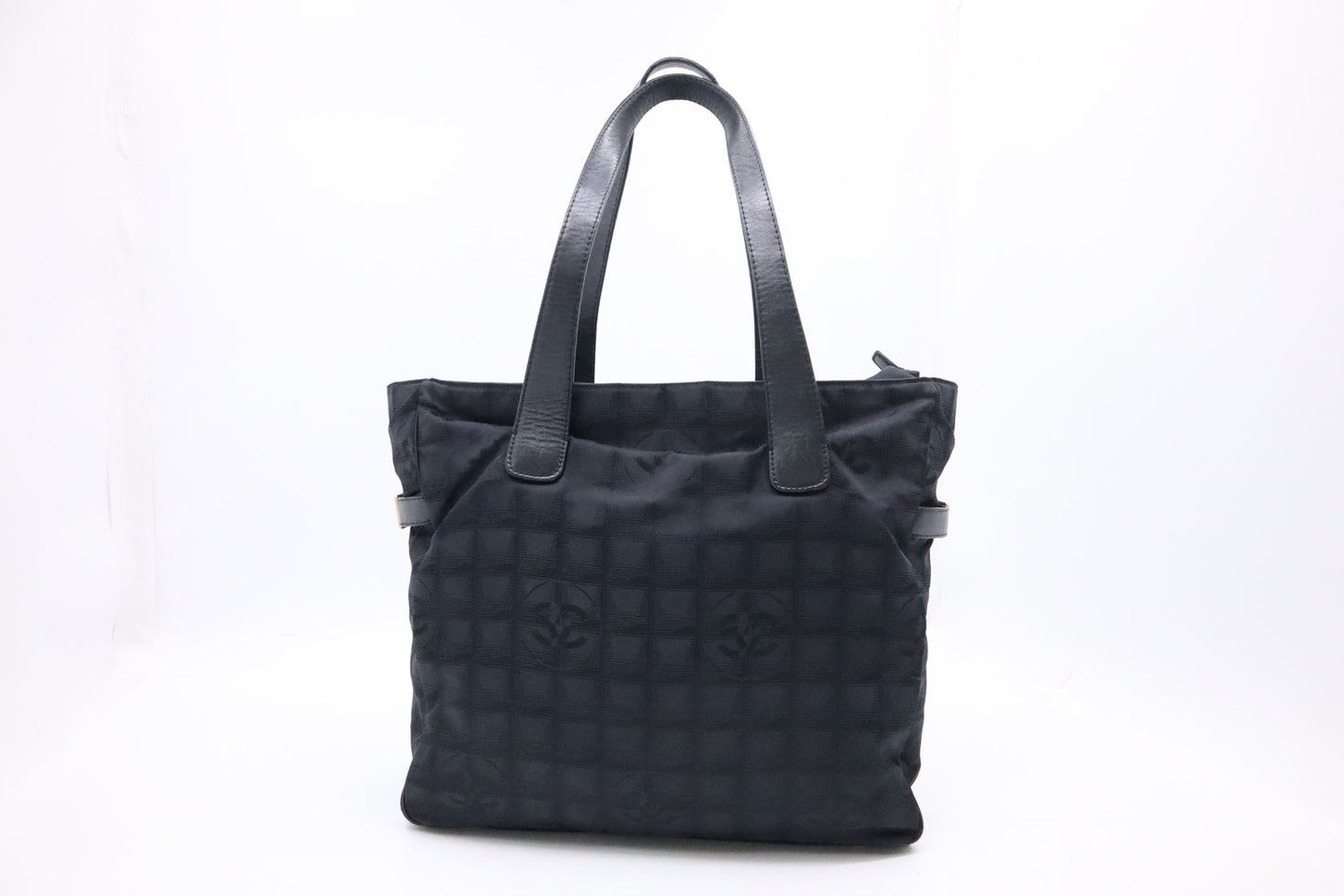 Chanel New Travel Line Tote Shoulder Tote in Black Canvas