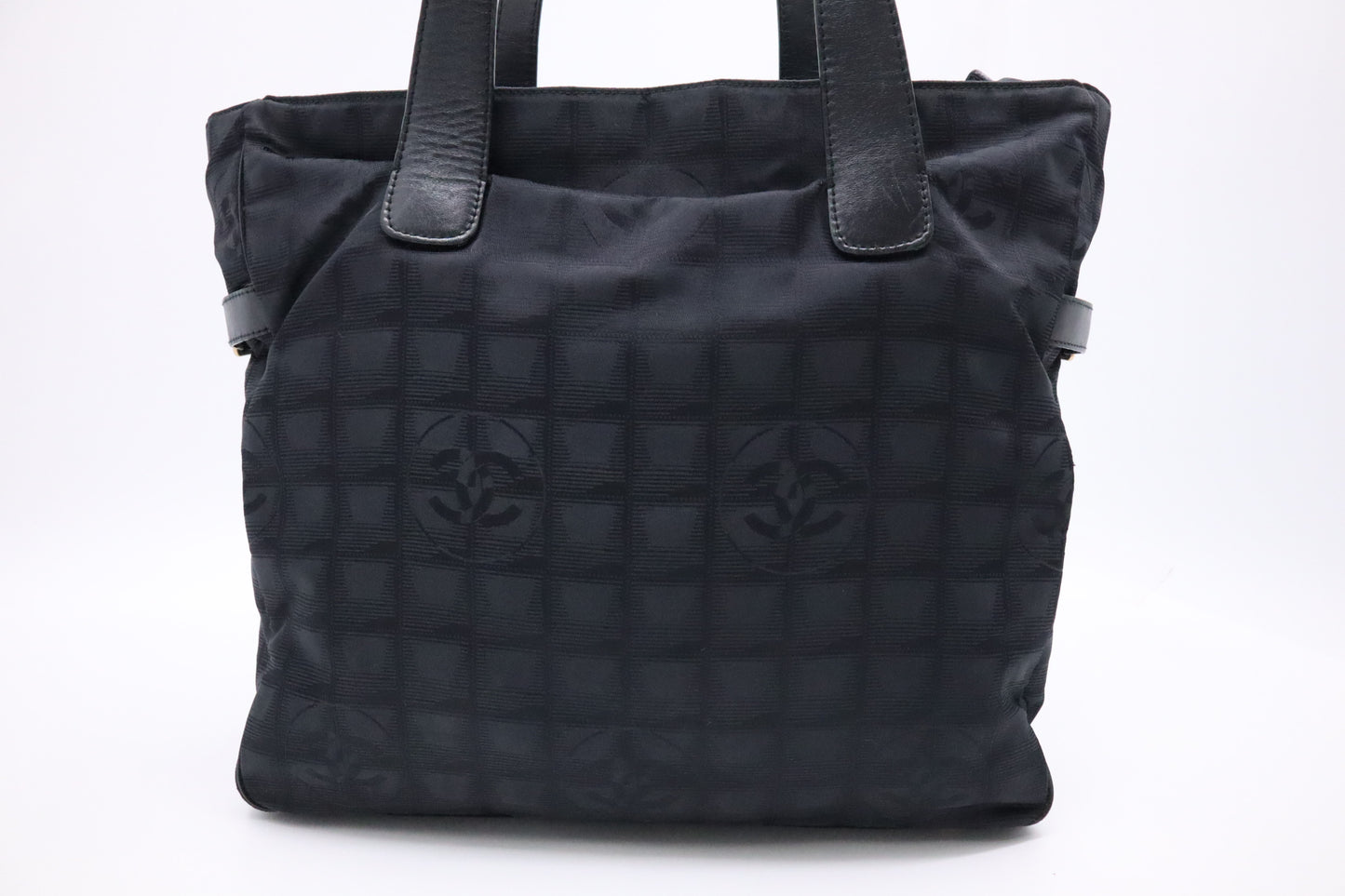 Chanel New Travel Line Tote Shoulder Tote in Black Canvas