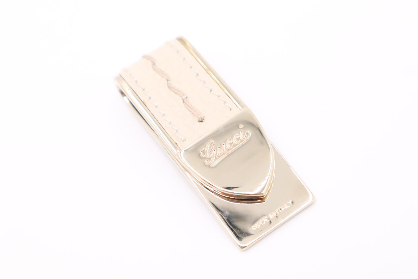 Gucci Money Clip with Off White Leather