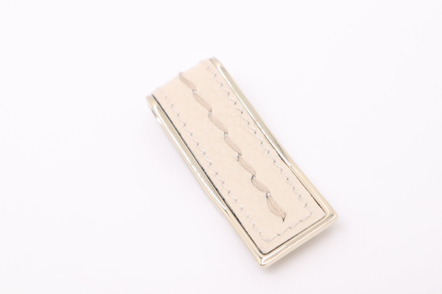 Gucci Money Clip with Off White Leather