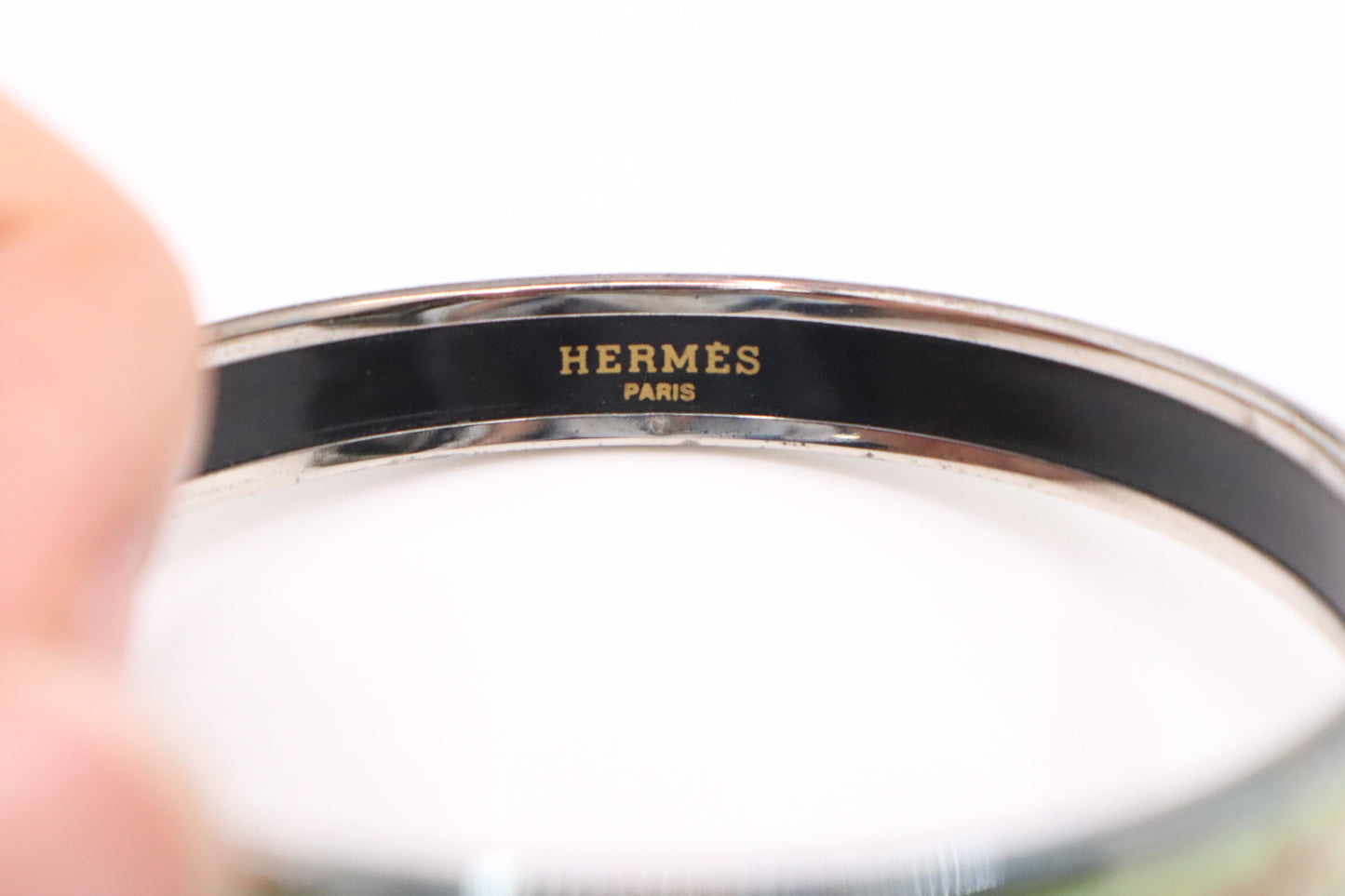 Hermes Enamel Printed Rope Bangle