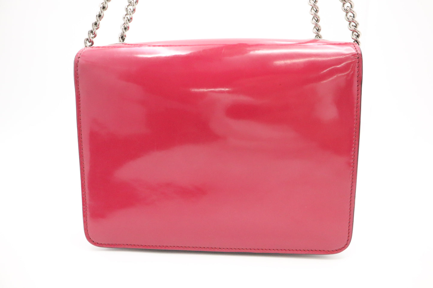 Gucci Petunia Shoulder Bag in Pink Patent Leather