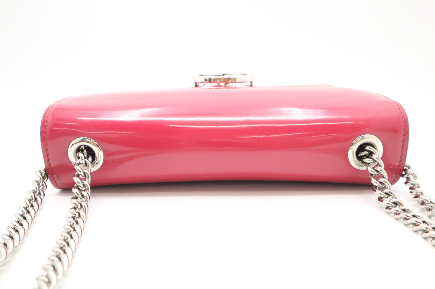 Gucci Petunia Shoulder Bag in Pink Patent Leather