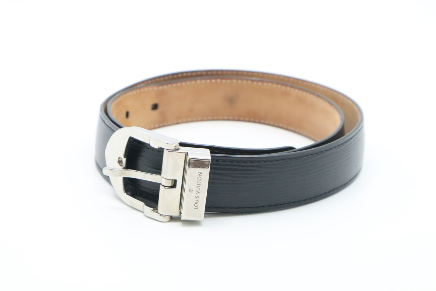 Louis Vuitton Belt in Black Epi Leather