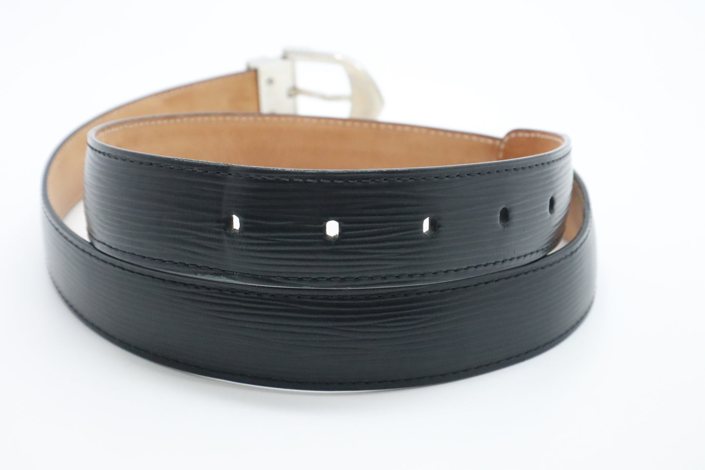 Louis Vuitton Belt in Black Epi Leather