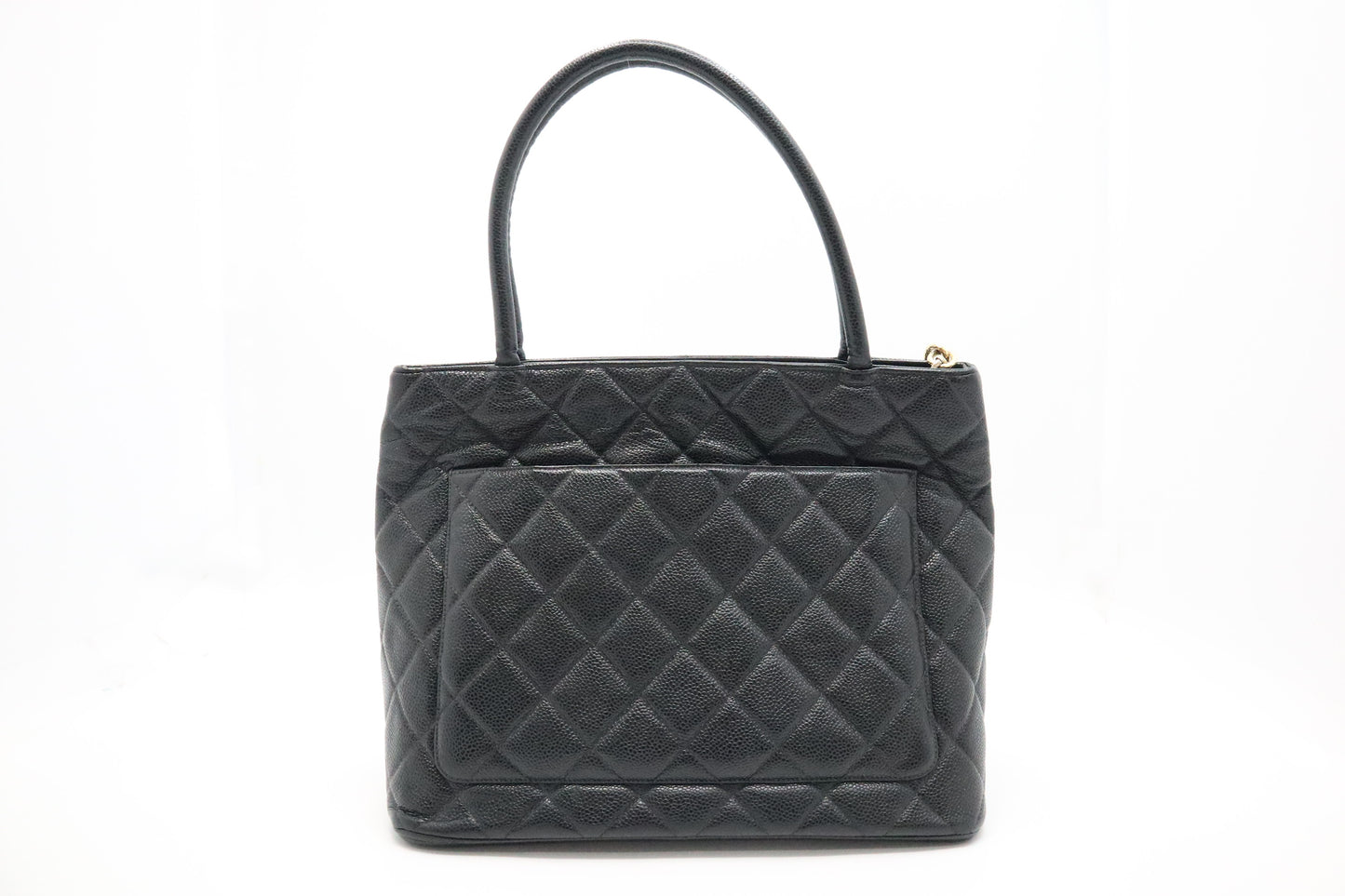 Chanel Medaillon Tote in Black Caviar Leather