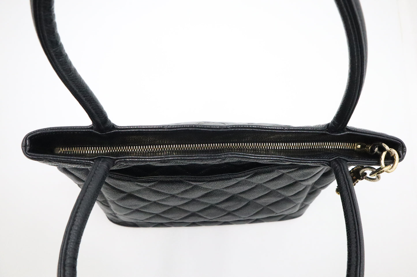 Chanel Medaillon Tote in Black Caviar Leather