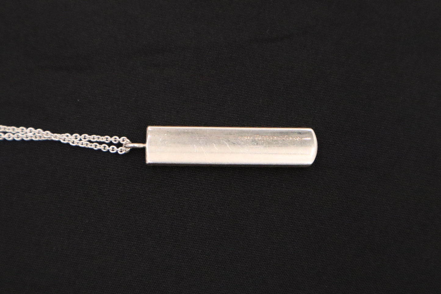 Tiffany&Co. 1837 Narrow Bar Pendant in Sterling Silver