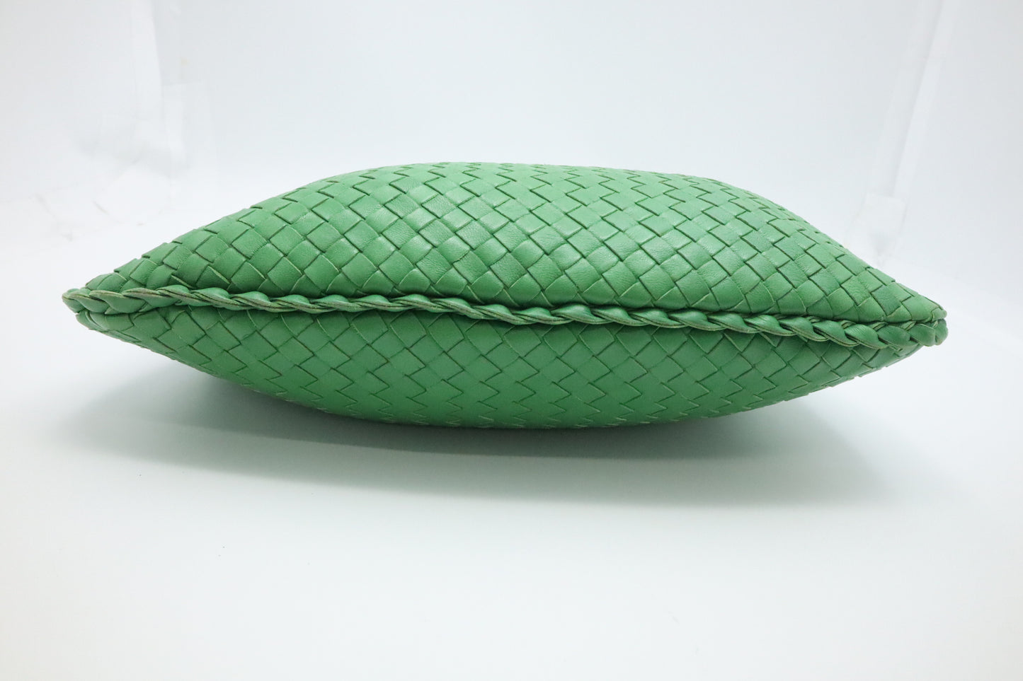 Bottega Veneta Nappa Belly Hobo Bag in Green Intrecciato Leather