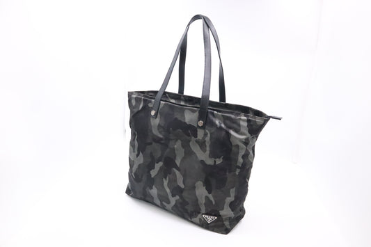 Prada Tote in Green Camouflage Nylon