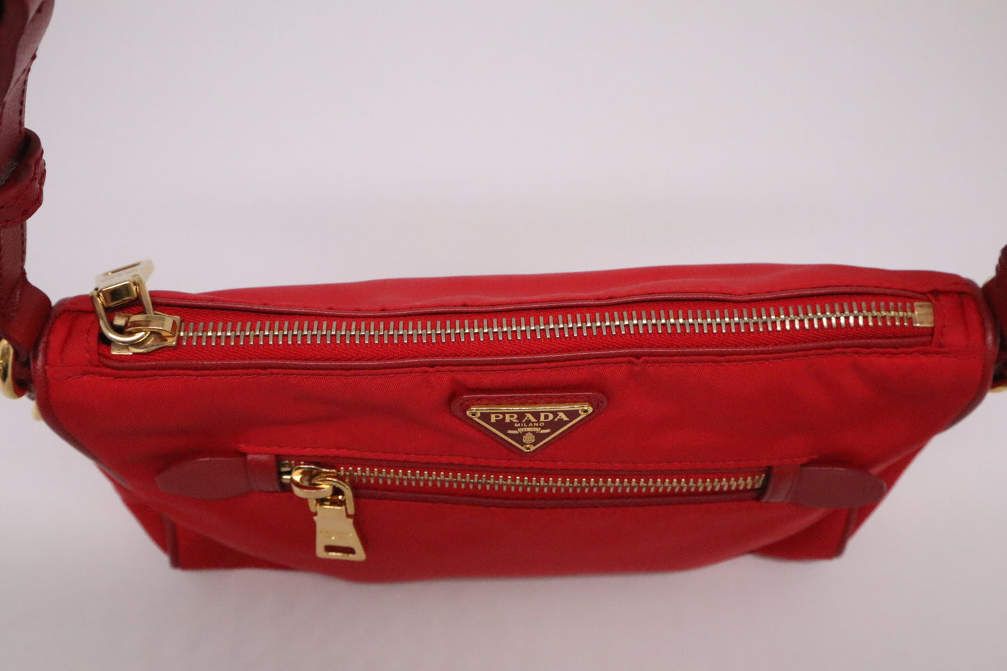 Prada Shoulder Bag in Red Nylon