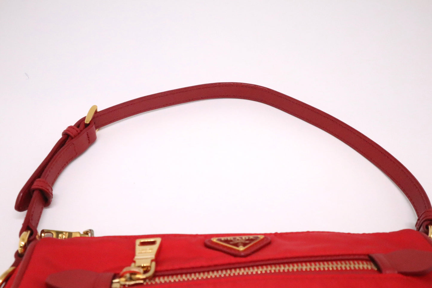 Prada Shoulder Bag in Red Nylon