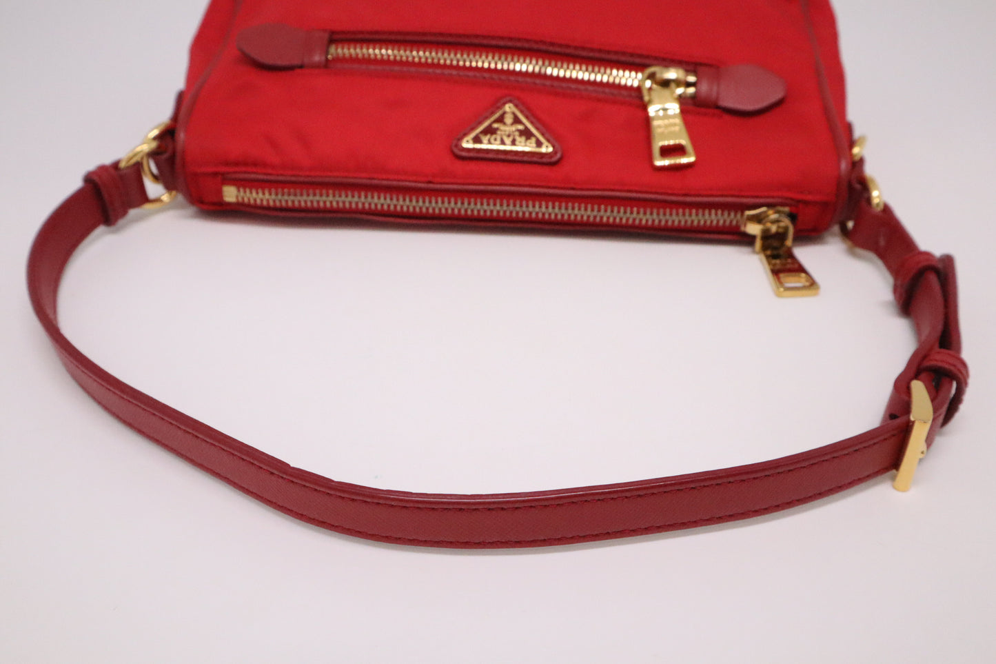 Prada Shoulder Bag in Red Nylon