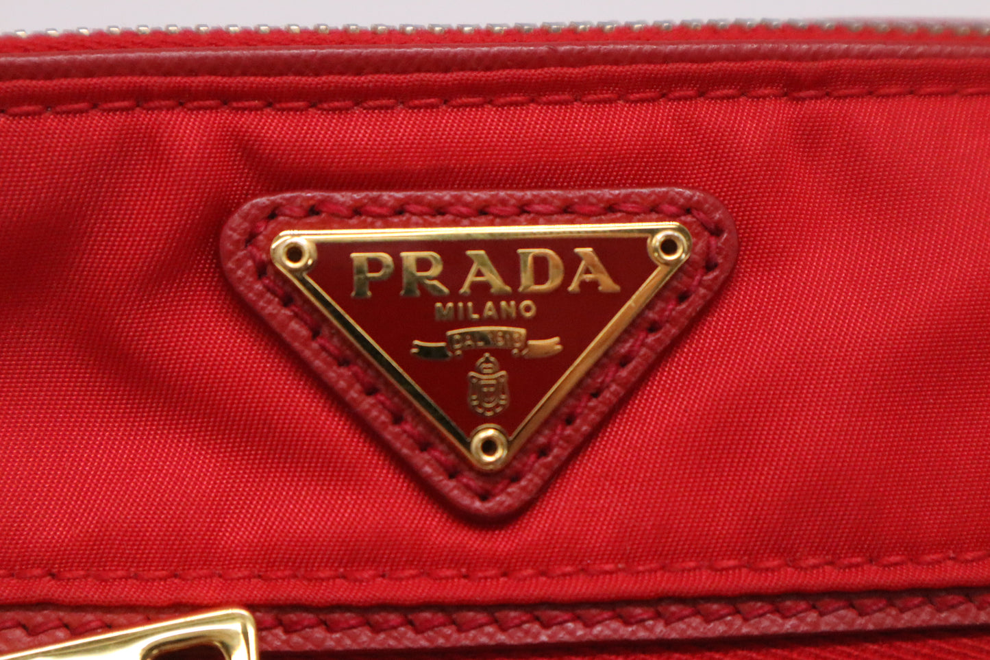 Prada Shoulder Bag in Red Nylon