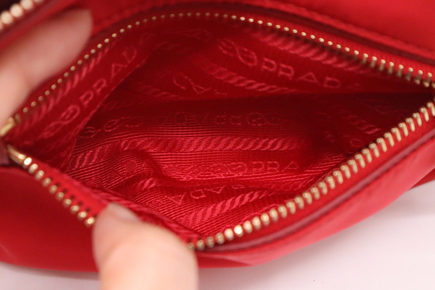 Prada Shoulder Bag in Red Nylon