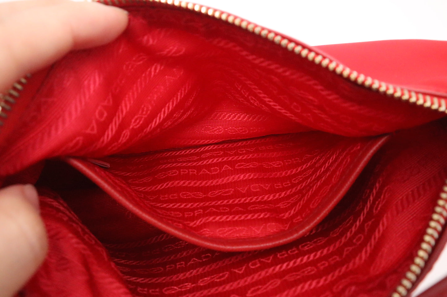 Prada Shoulder Bag in Red Nylon