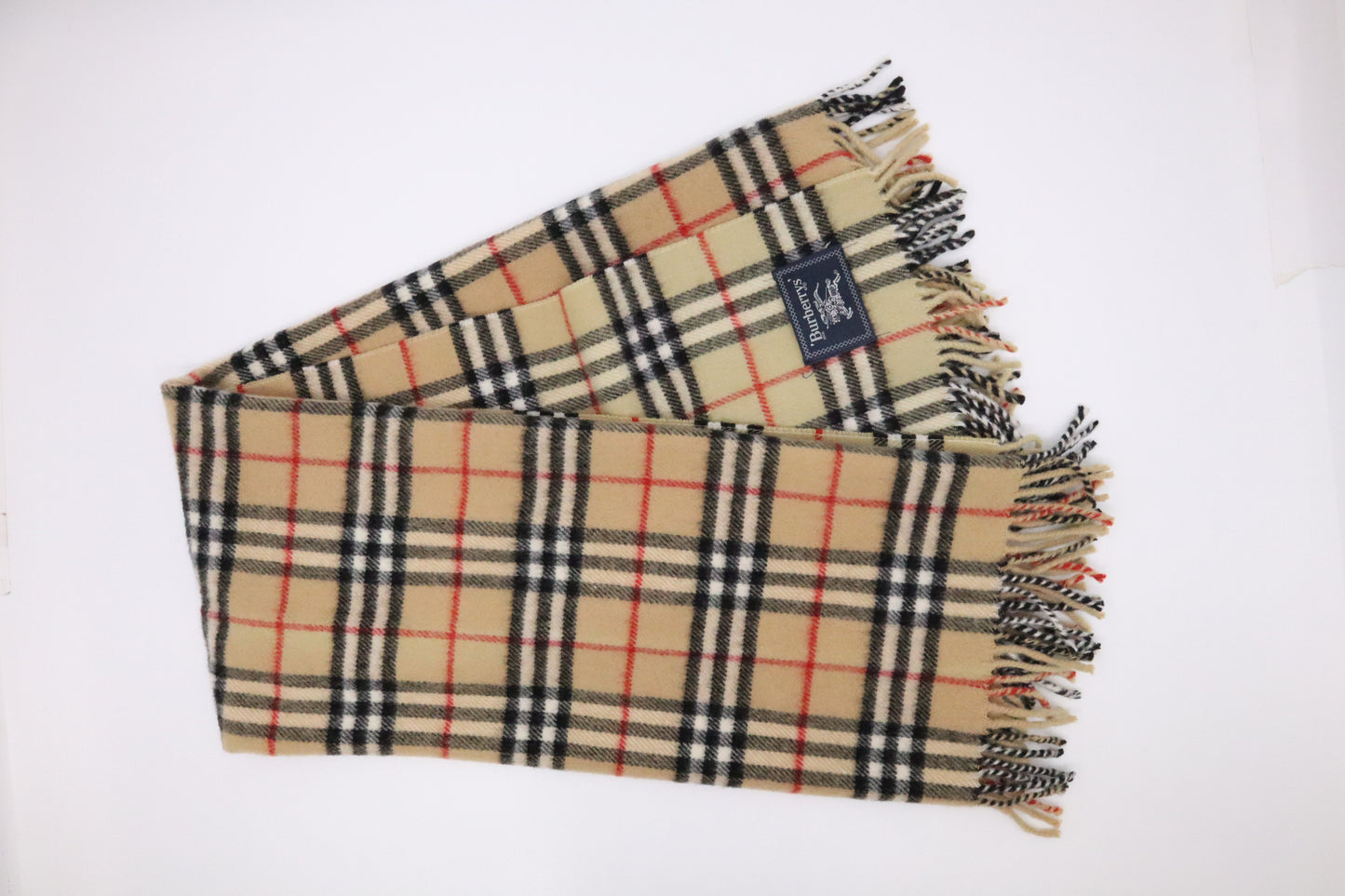 Burberry Stole in Brown Checked New Wool