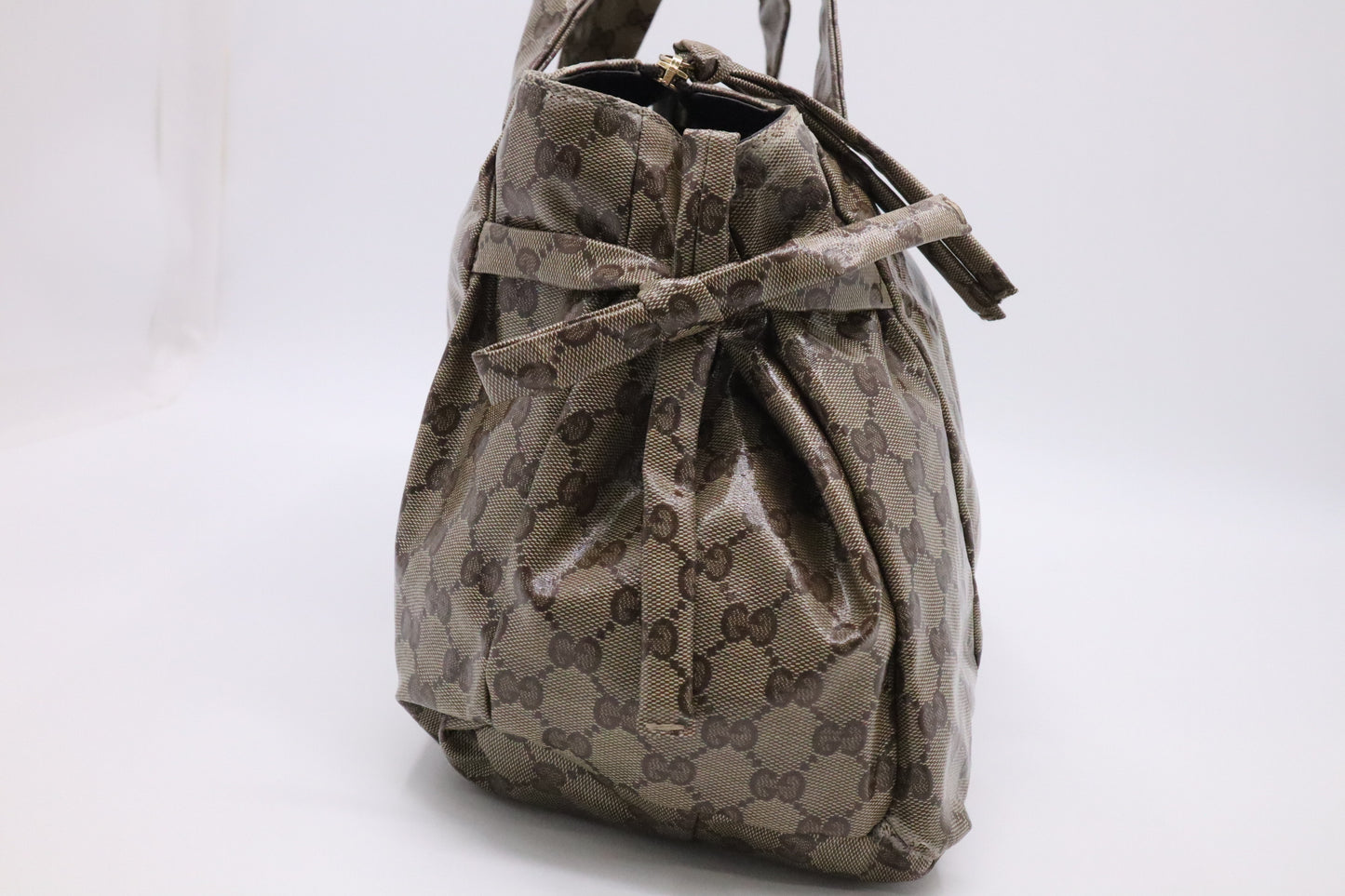 Gucci Zipped Tote Bag in Brown GG Coated Canvas