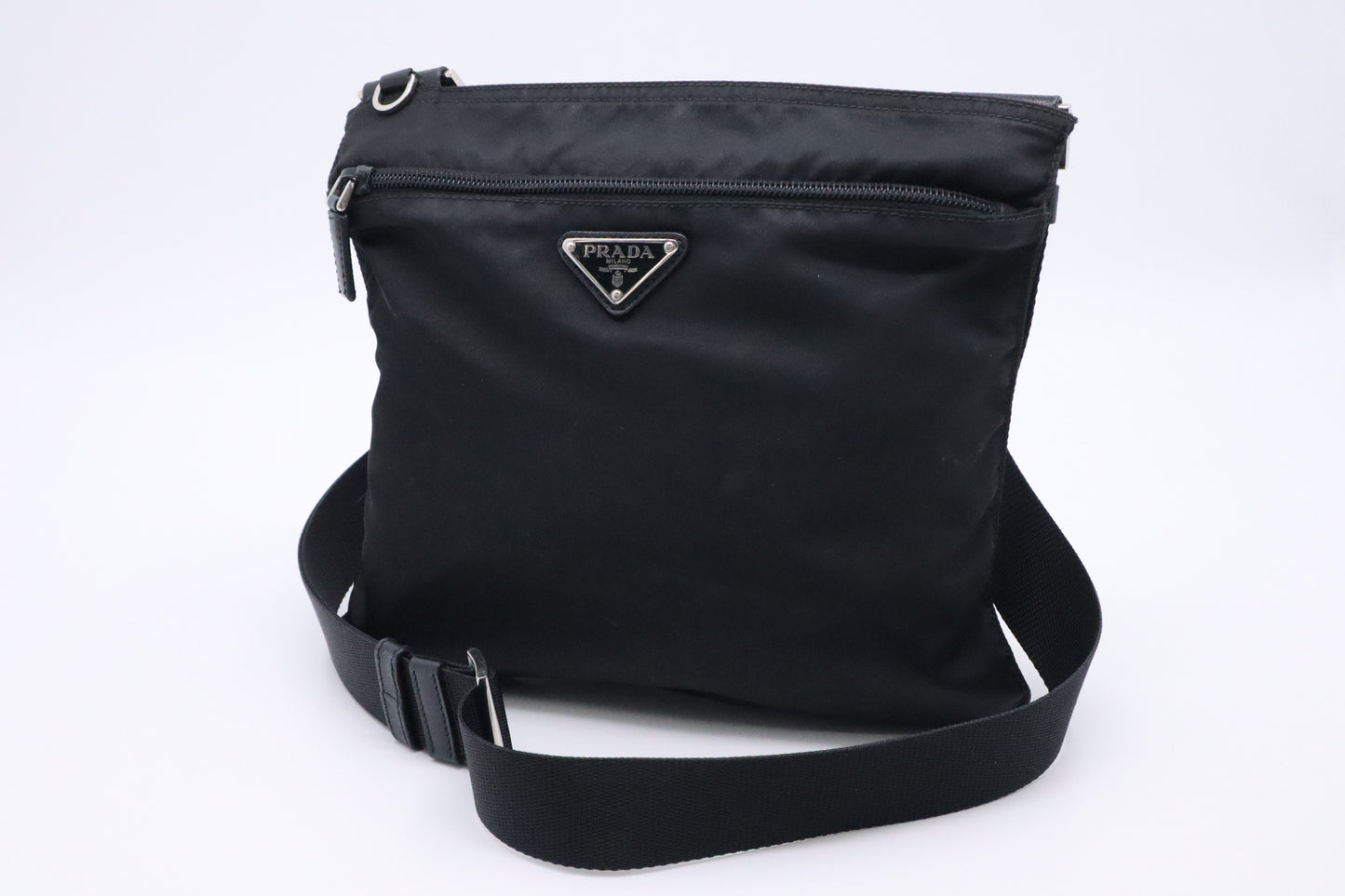 Prada Crossobdy in Black Nylon Canvas