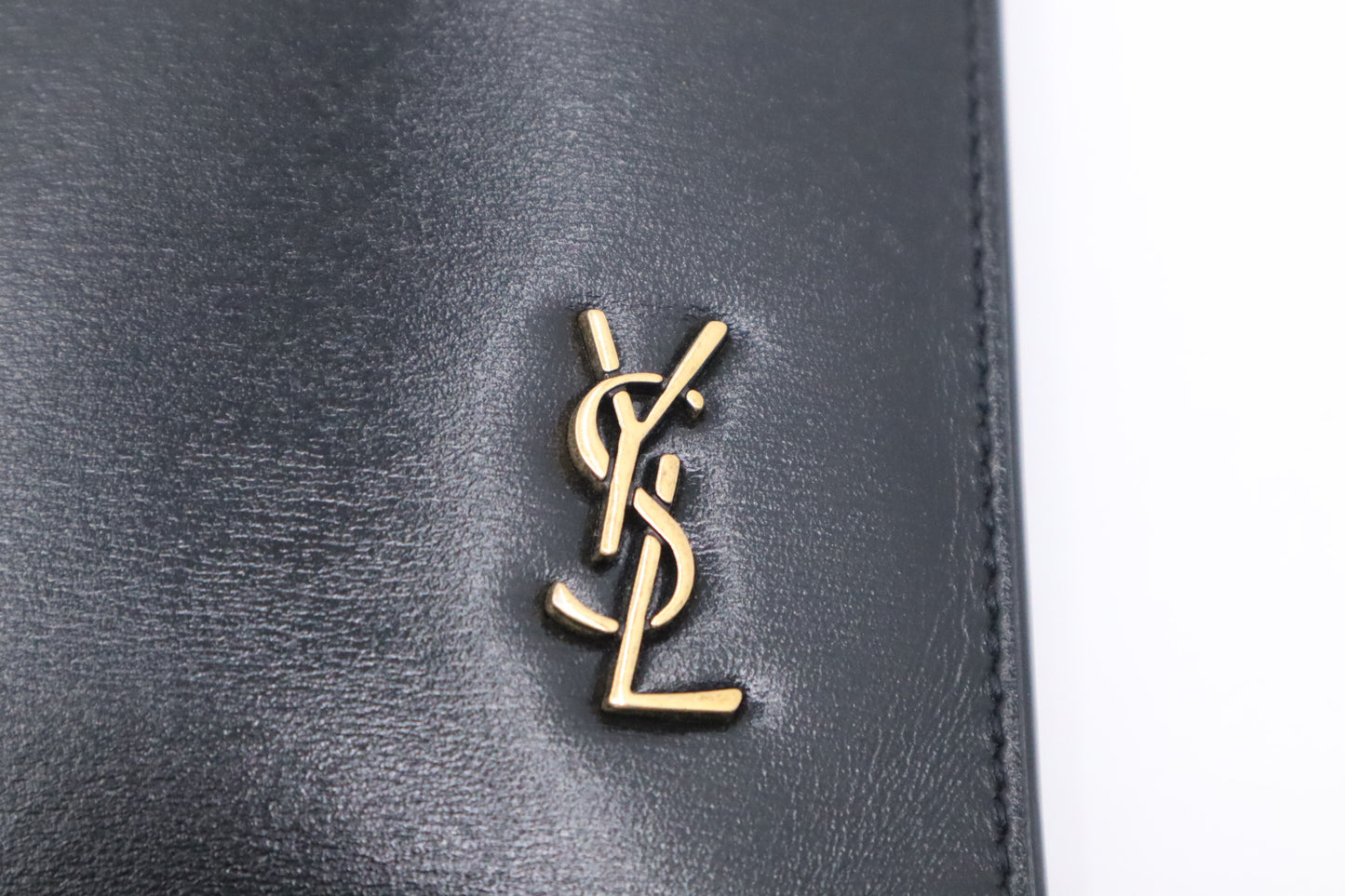 YSL Saint Laurent Clutch in Black Leather