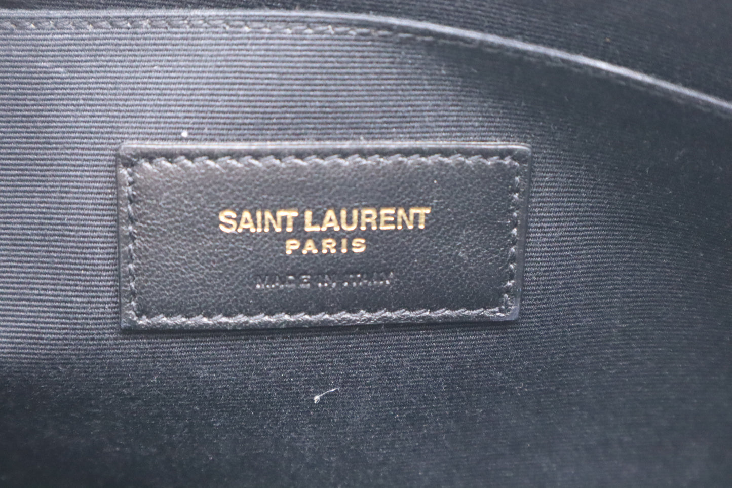 YSL Saint Laurent Clutch in Black Leather