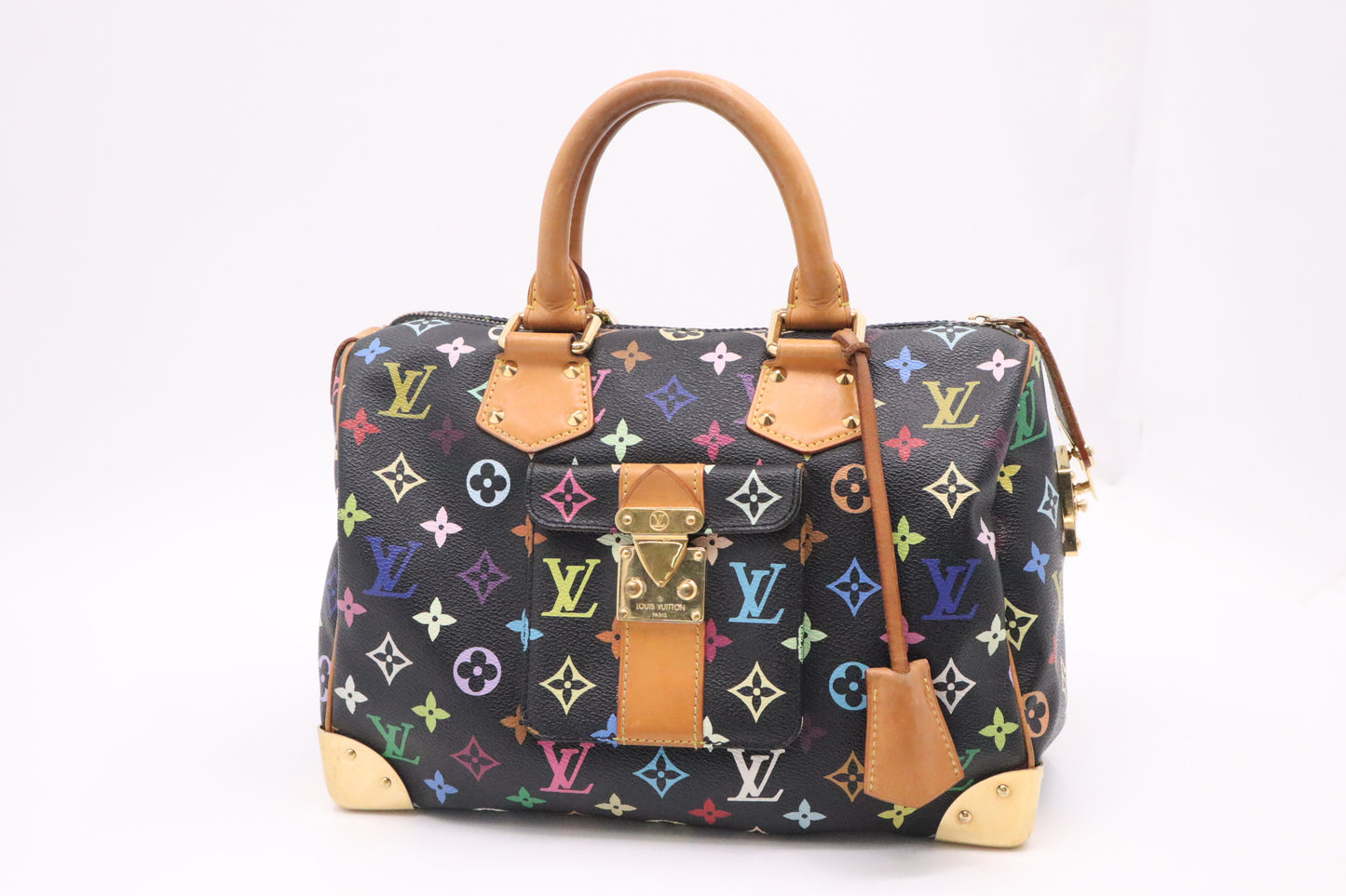 Louis Vuitton Speedy 30 in Black Multicolor Monogram Canvas