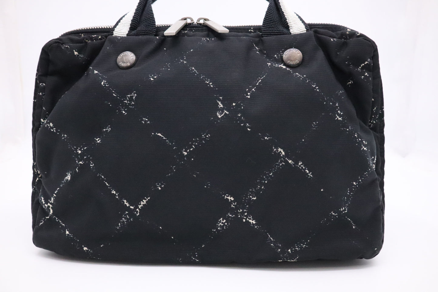 Chanel Travel Line Handbag in Black Nylon